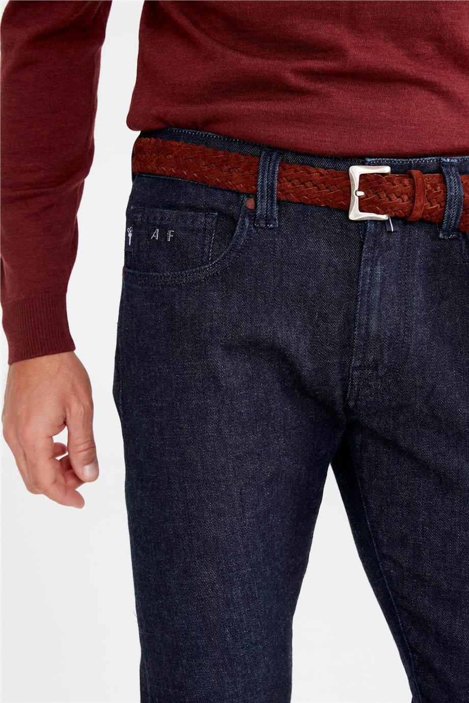 Lacivert Yün Pamuk Denim Pantolon - Image 5