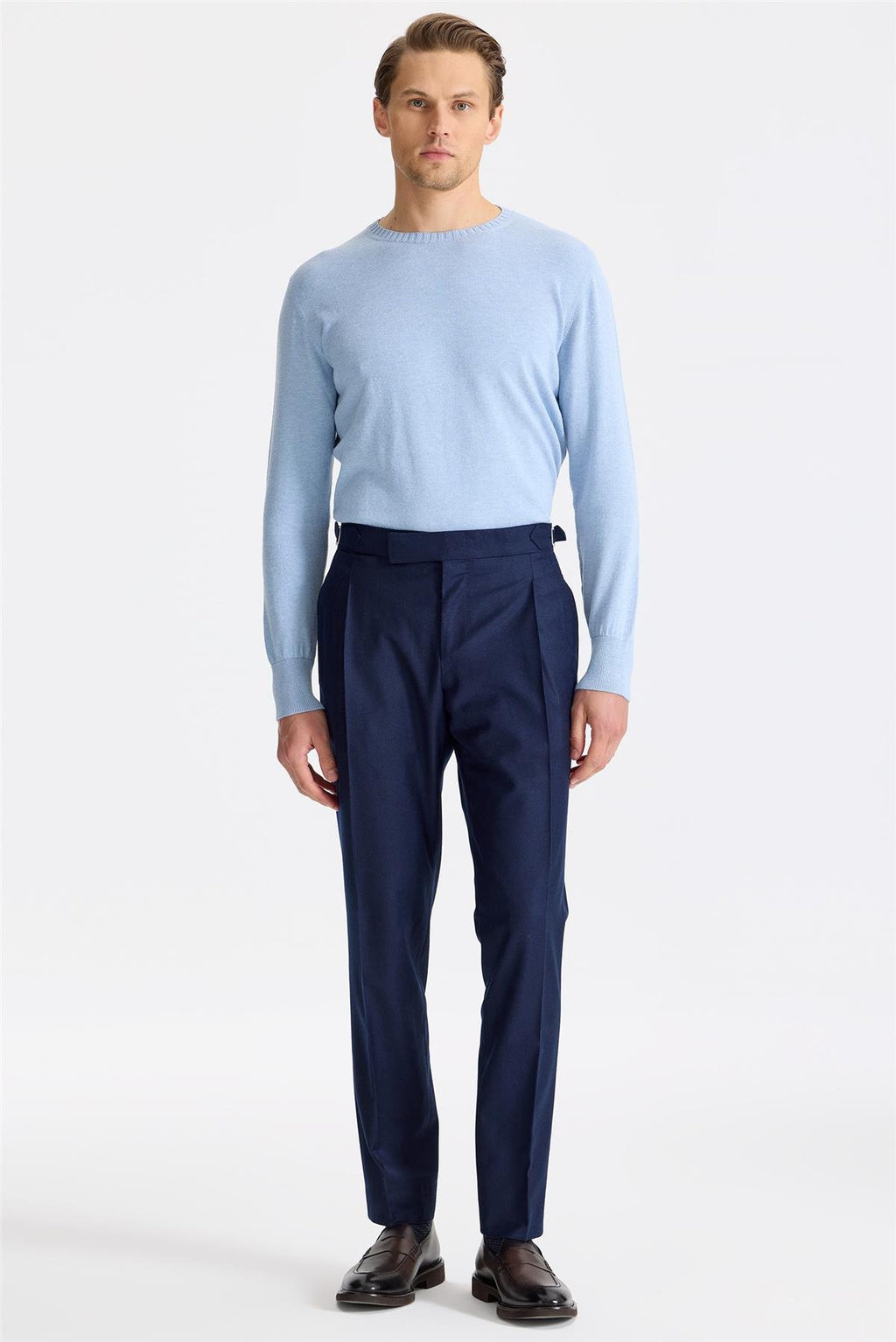 Lacivert Yün Pantolon