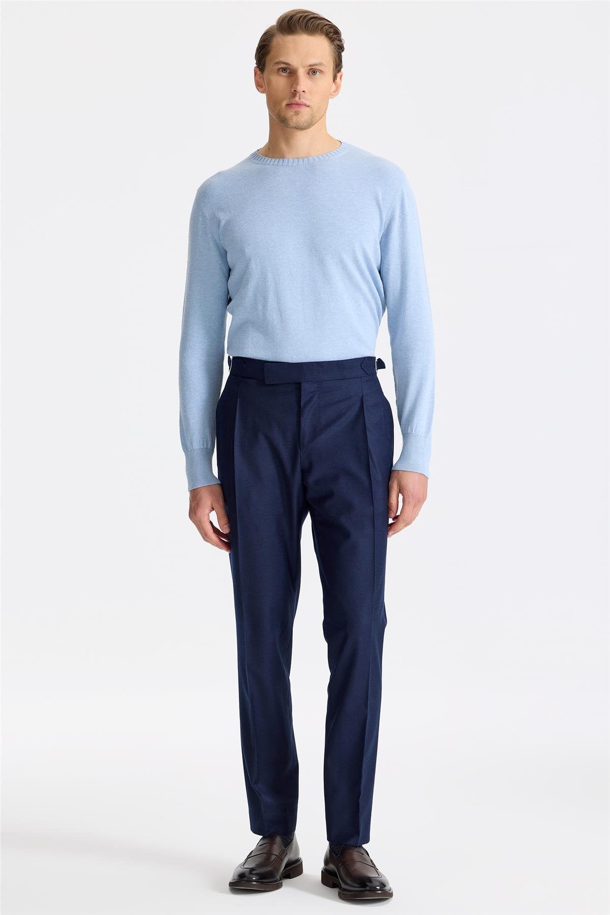 Lacivert Yün Pantolon