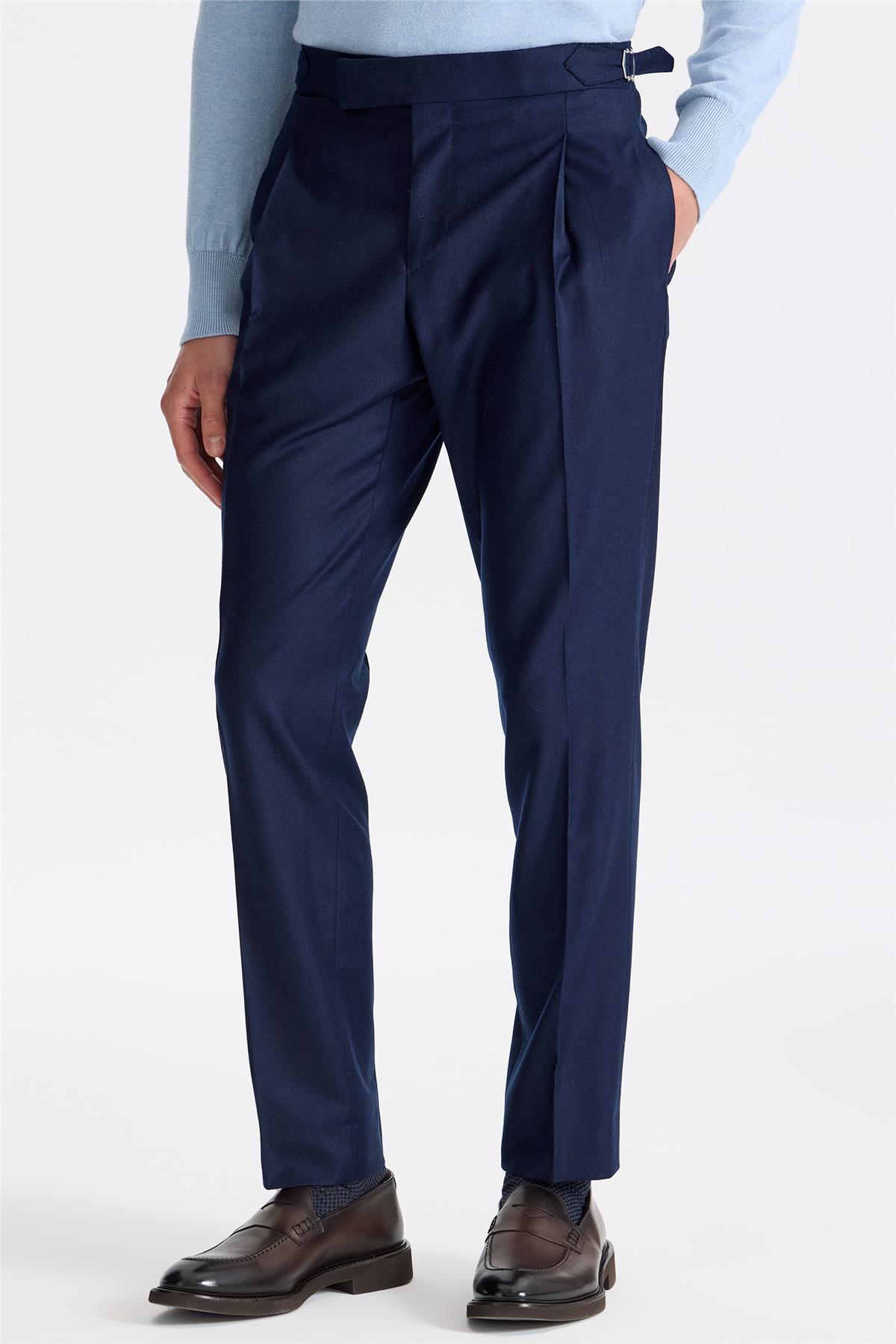 Lacivert Yün Pantolon