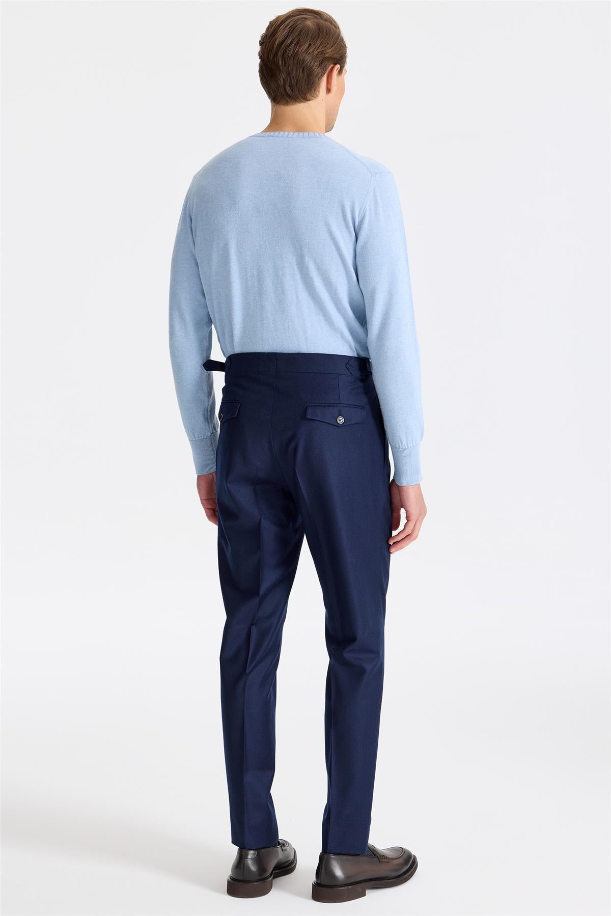 Lacivert Yün Pantolon