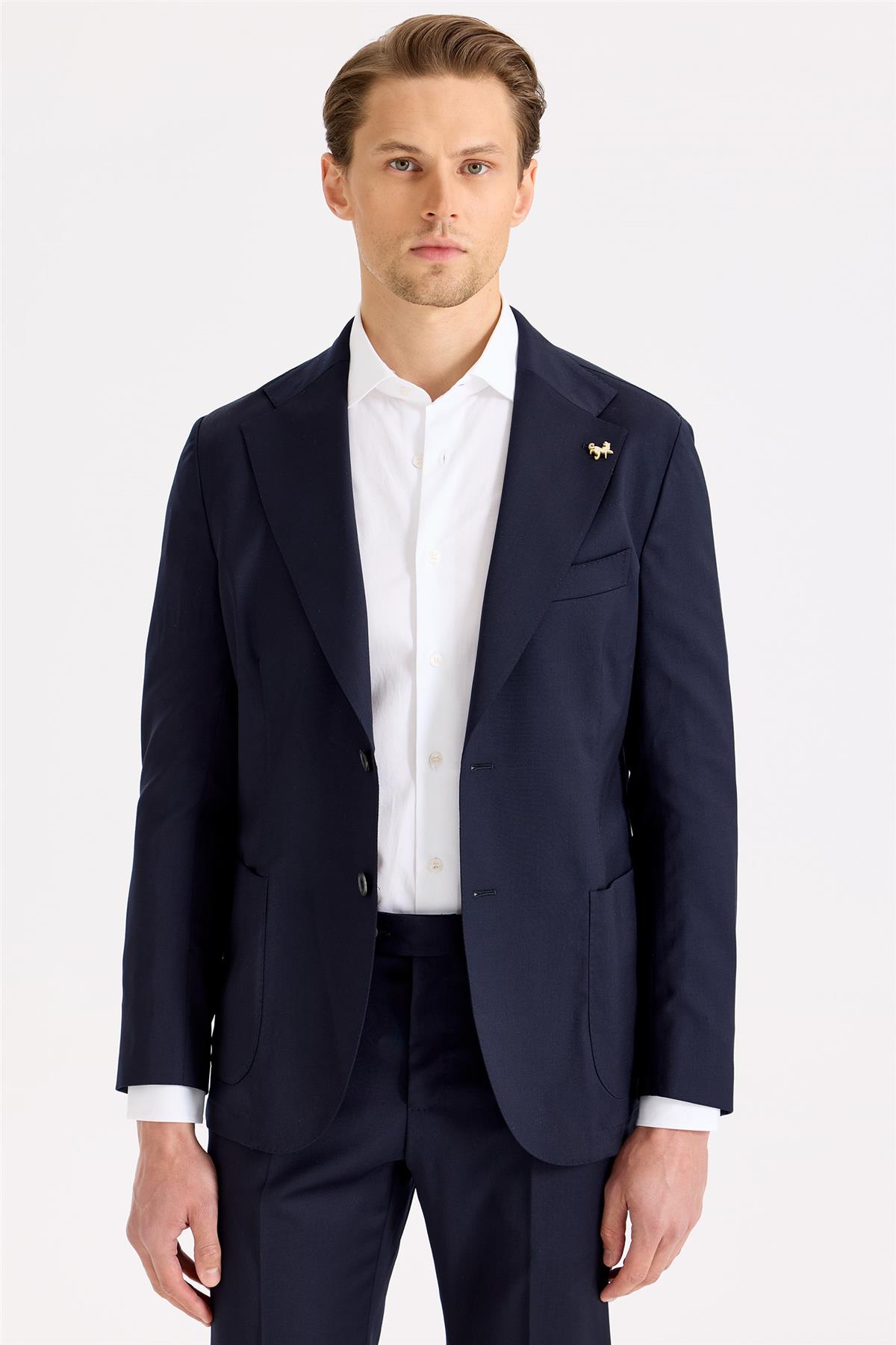 Lacivert Yün Takım Elbise - Image 4