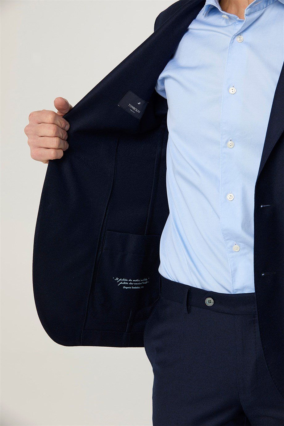 Lacivert Yün Zero Gravity Erkek Takım Elbise - Image 5