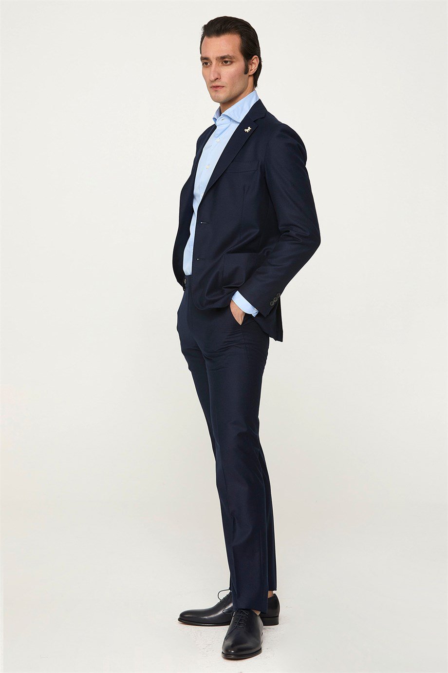 Lacivert Yün Zero Gravity Erkek Takım Elbise - Image 3