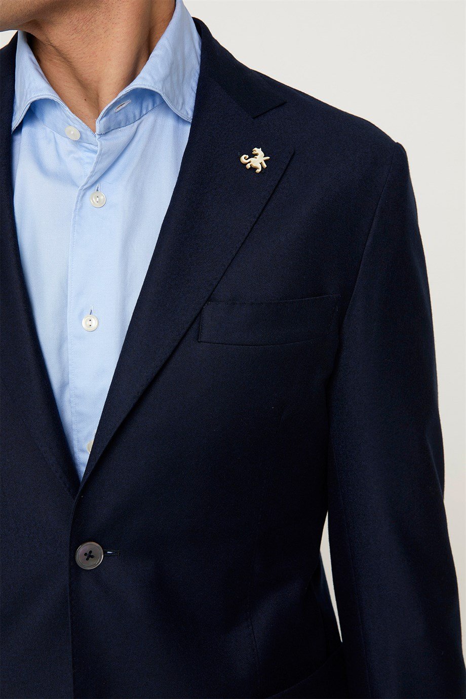 Lacivert Yün Zero Gravity Erkek Takım Elbise - Image 4