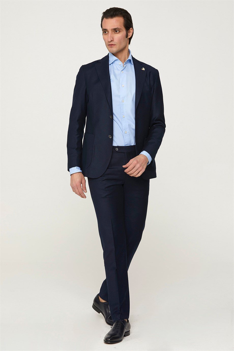 Lacivert Yün Zero Gravity Erkek Takım Elbise - Image 1