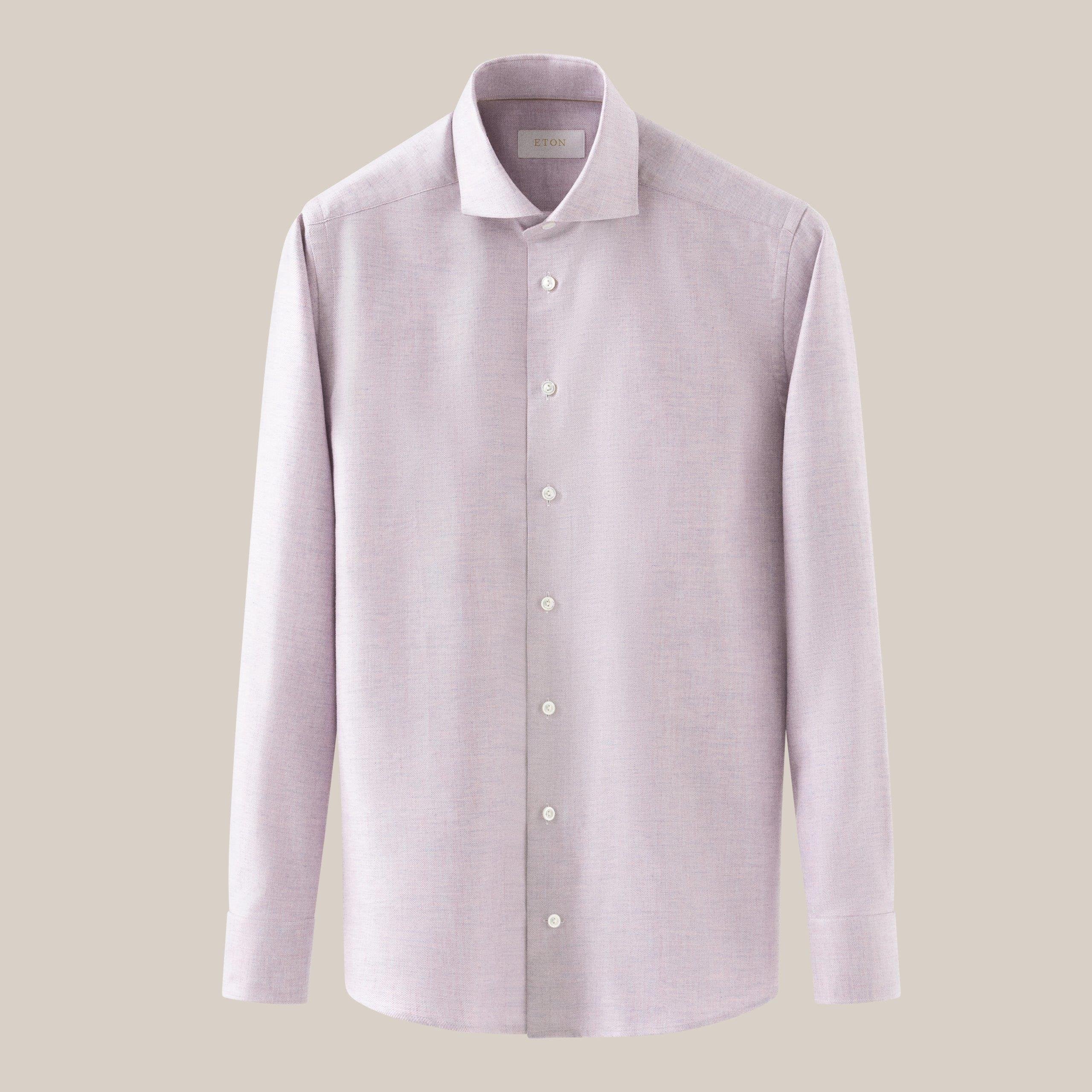 Lila Pamuk Kaşmir İpek Gömlek - Image 3