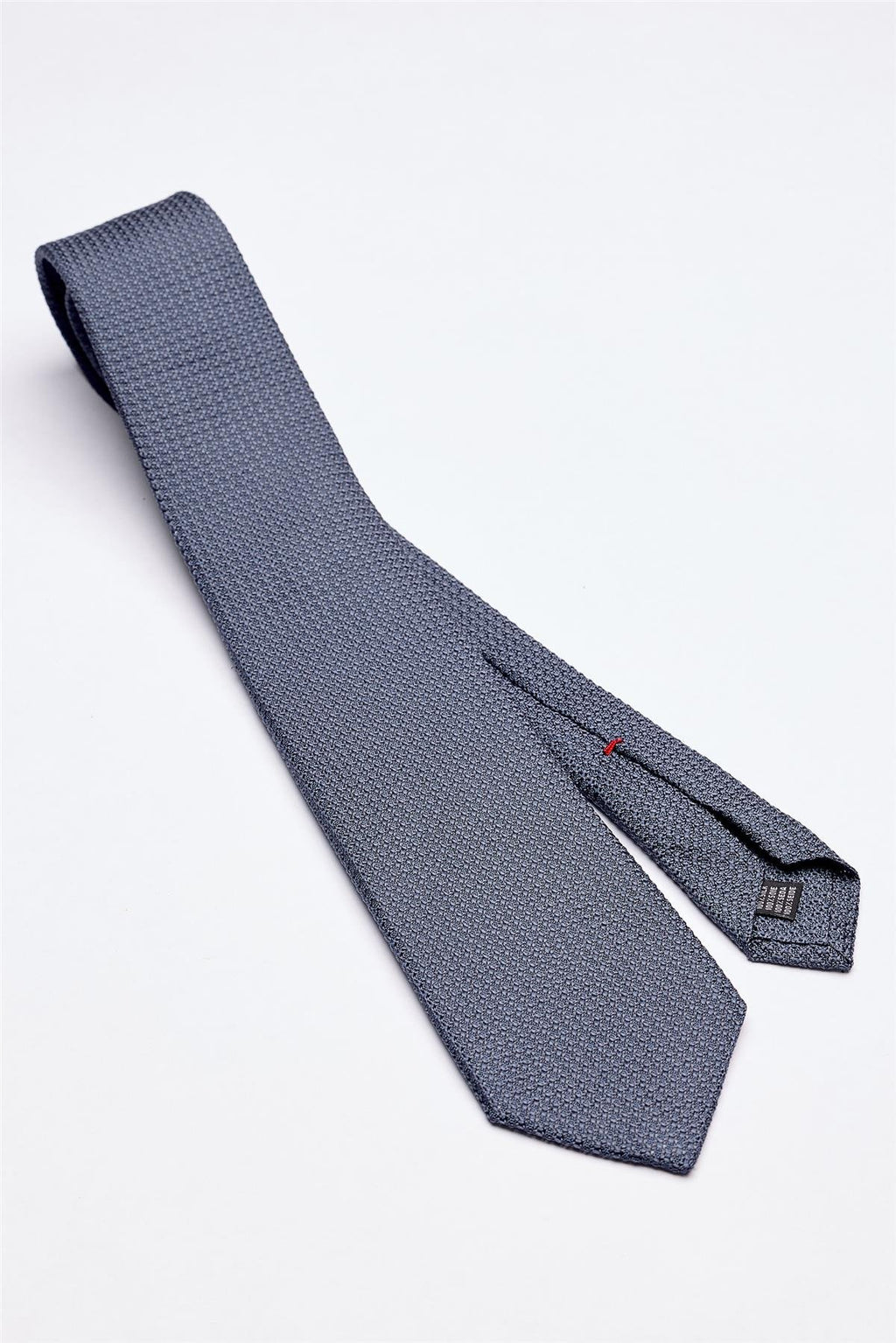 Mavi 7 Fold Örgü İpek Kravat - Image 1