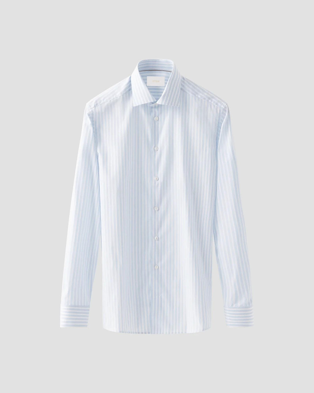 Mavi Beyaz Çizgili Elevated Pique Gömlek - Image 3