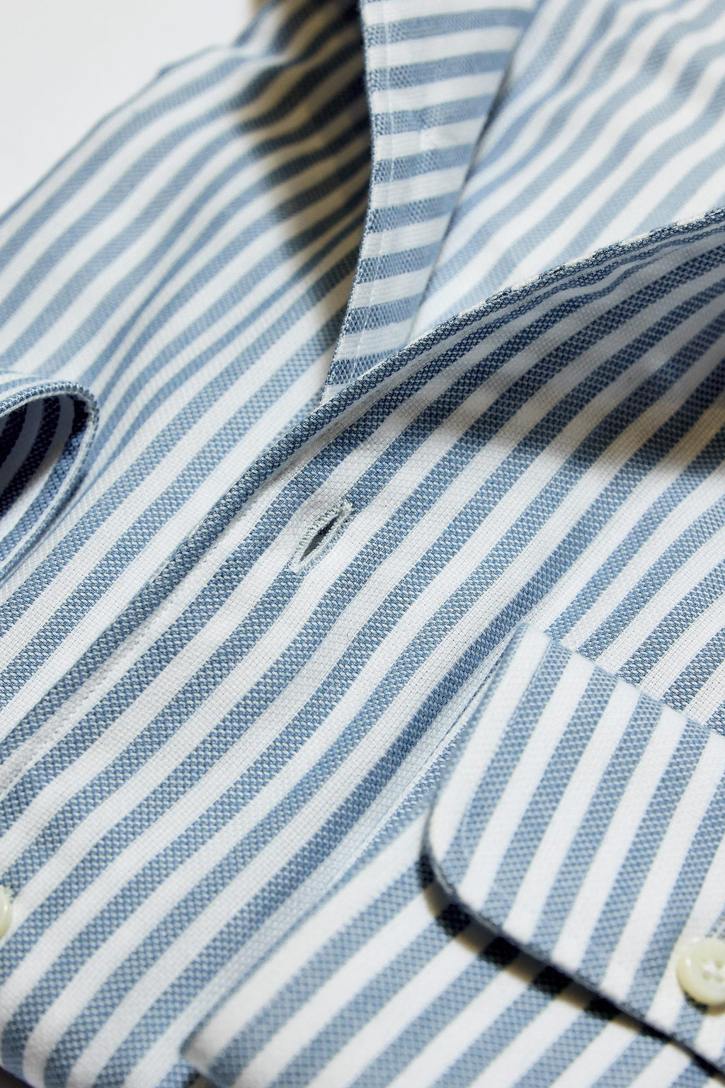 Mavi Beyaz Çizgili One-Piece Pamuk Gömlek
