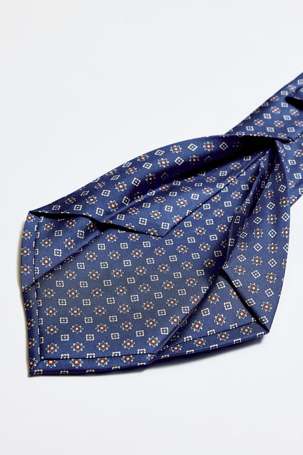 Mavi Gri 5 Fold İpek Kravat