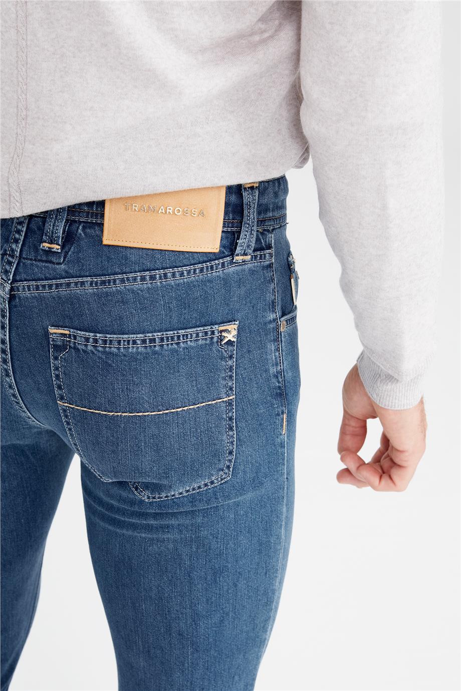 Mavi İpek Lyocell Denim Pantolon - 6
