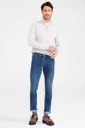 Mavi İpek Lyocell Denim Pantolon - Image 1