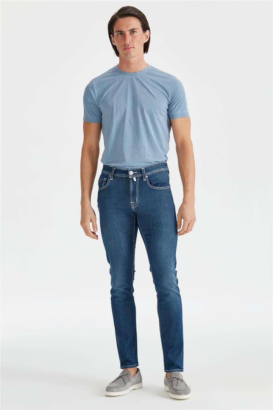 Mavi Organik Pamuklu Denim Pantolon - Image 1