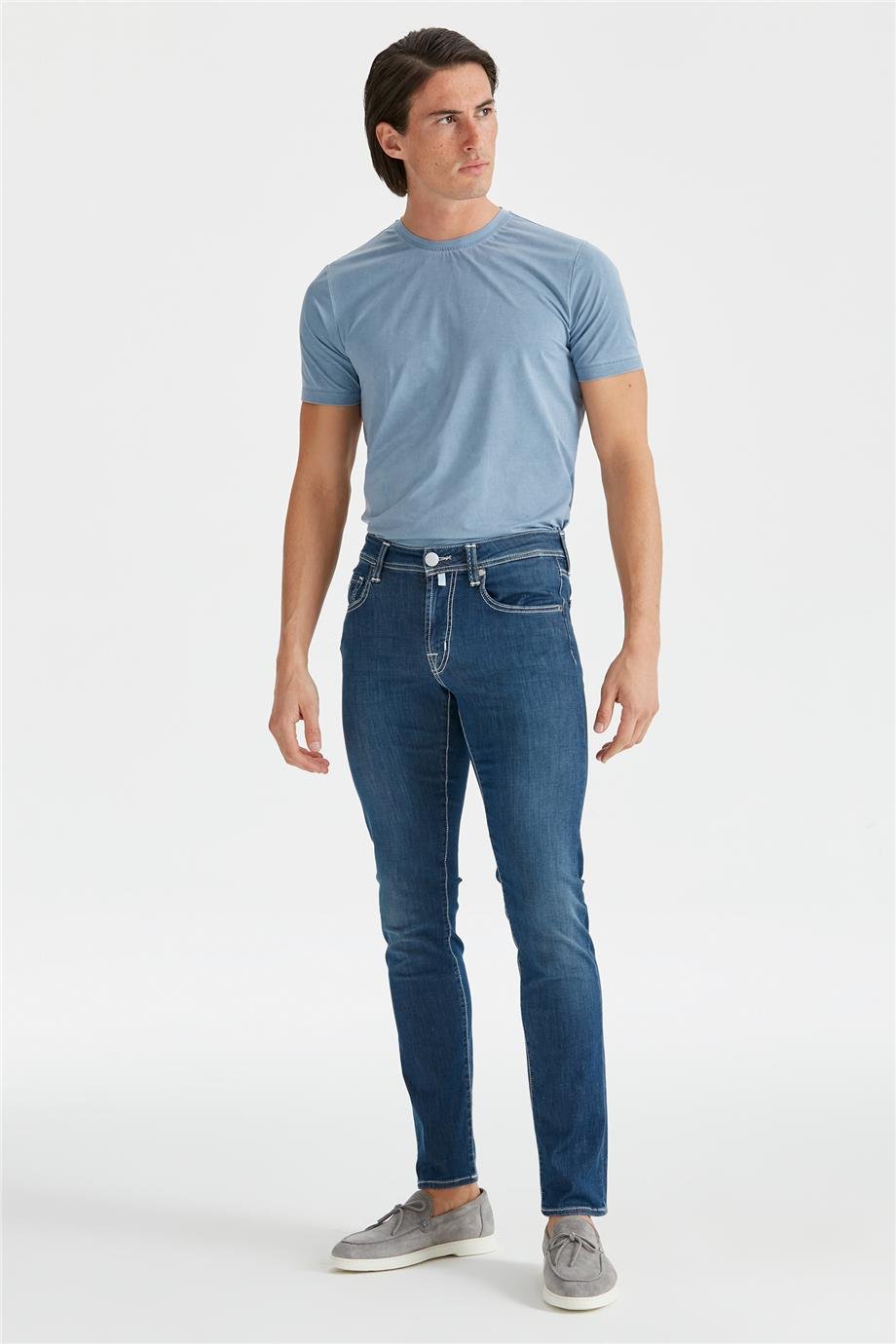 Mavi Organik Pamuklu Denim Pantolon - Image 4