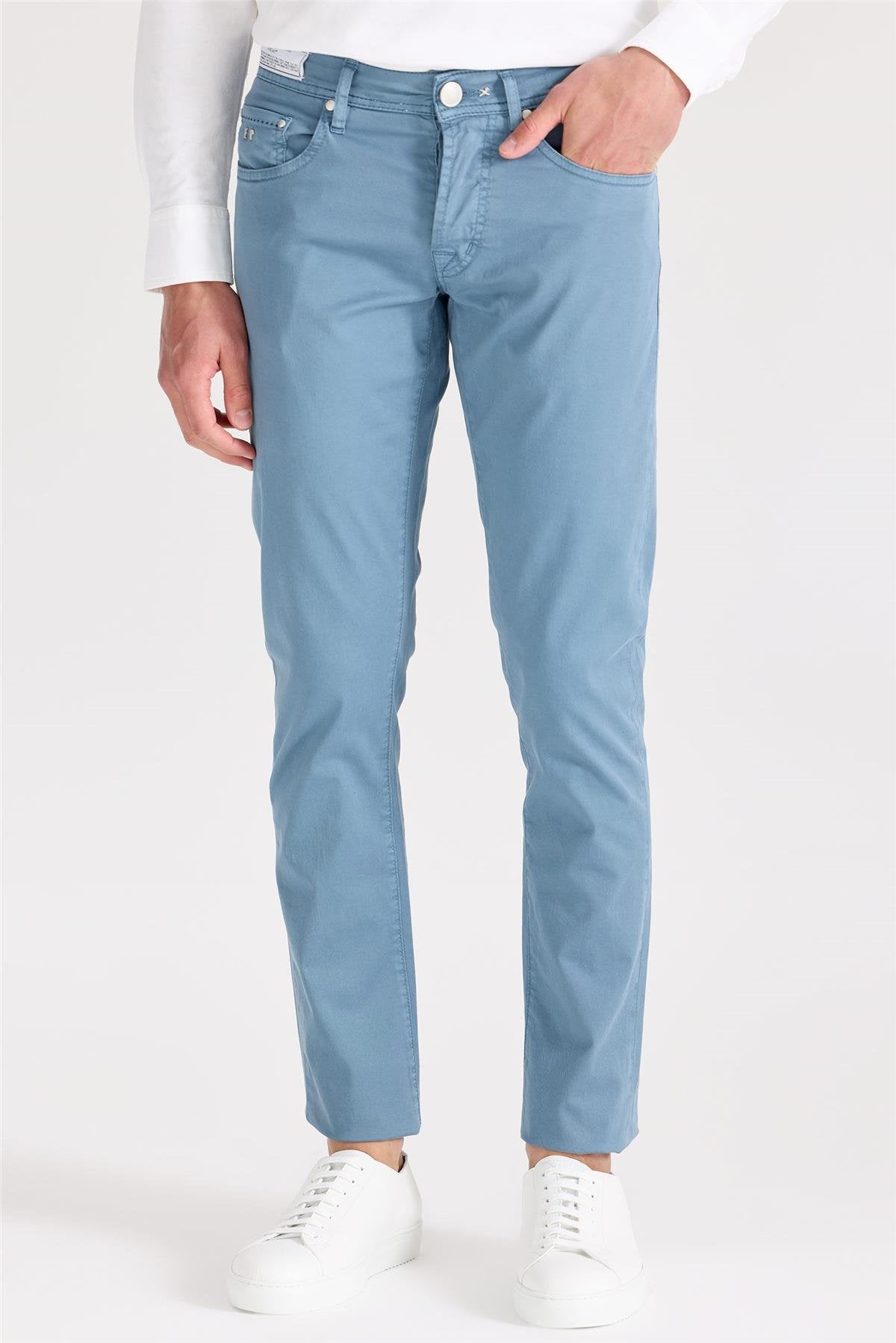 Mavi Pamuk Chino Pantolon - Image 2