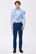 Mavi Pamuk Kaşmir Chino Pantolon - Image 1