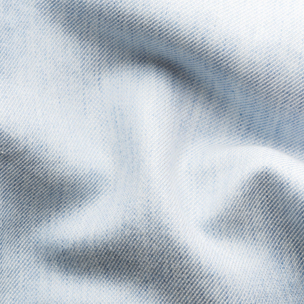 Mavi Pamuk Kaşmir İpek Gömlek - Image 4