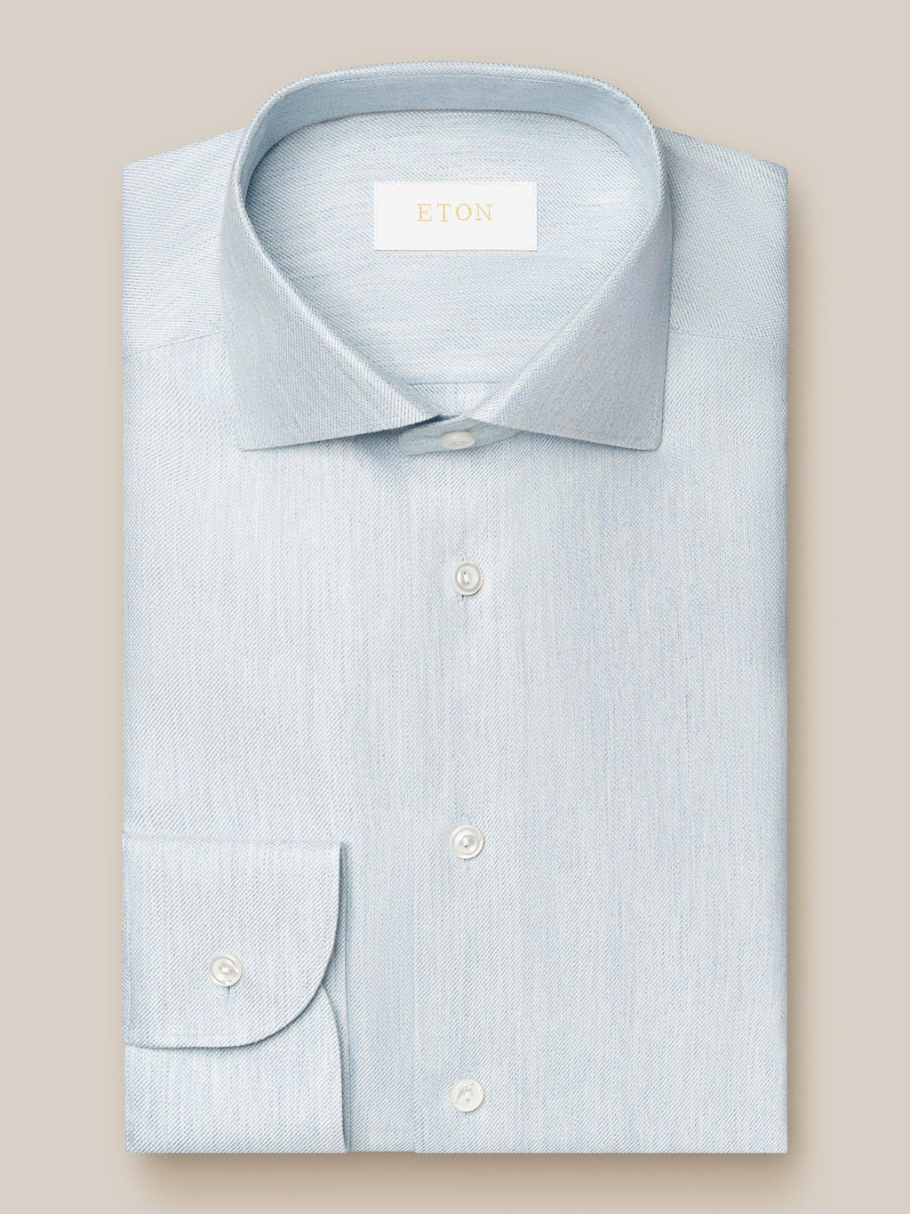 Mavi Pamuk Kaşmir İpek Gömlek - Image 1