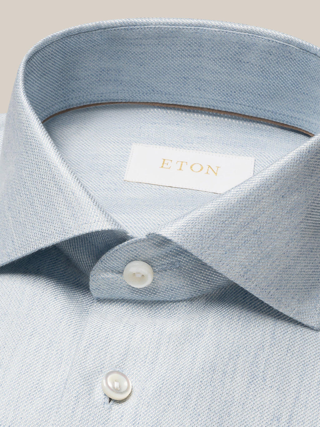 Mavi Pamuk Kaşmir İpek Gömlek - Image 3