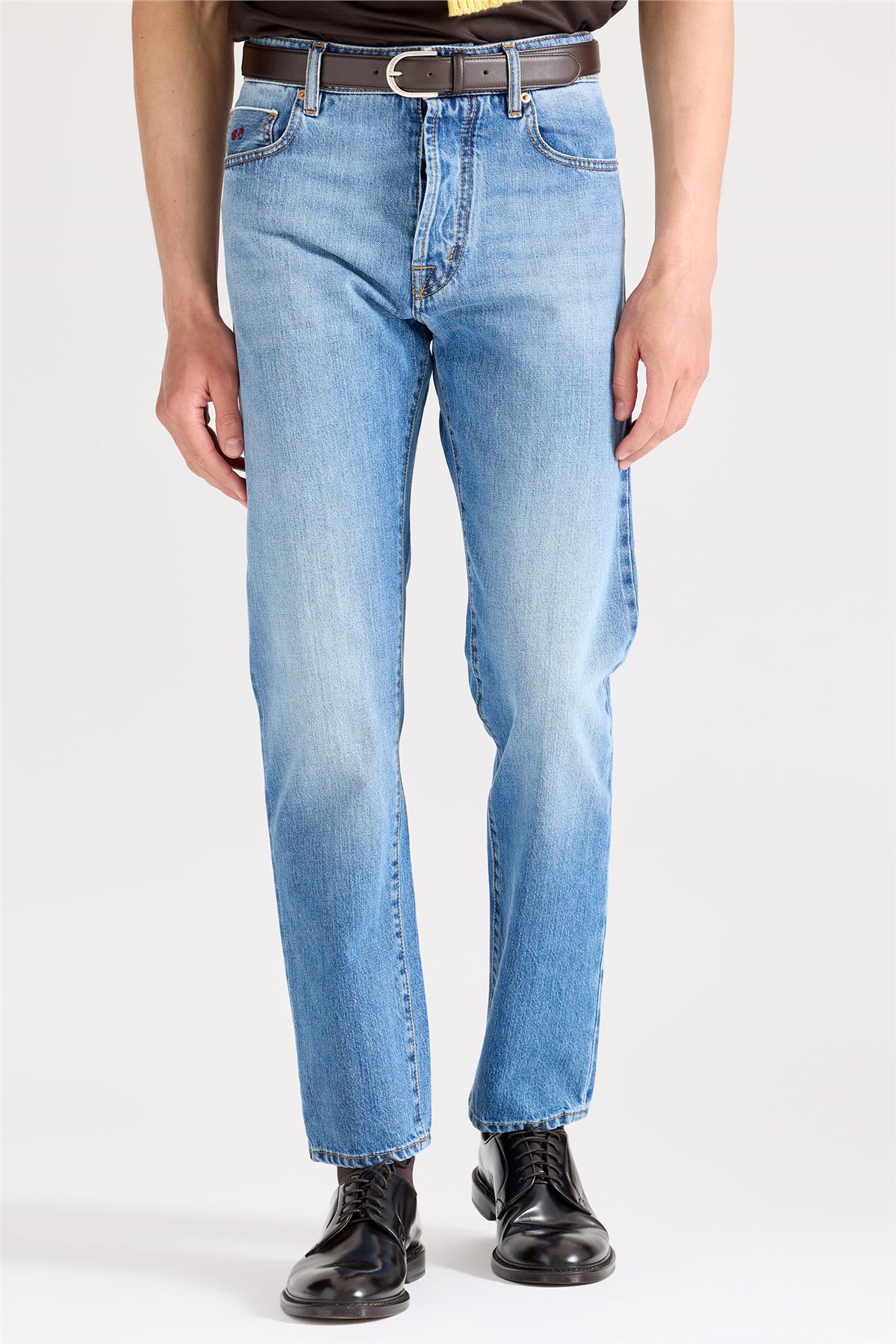 Mavi Selvedge Pamuk Denim Pantolon - Image 2