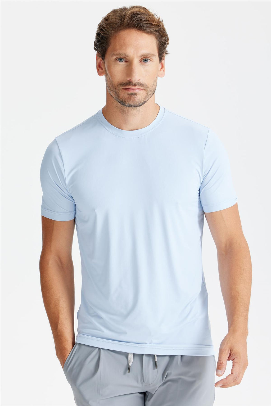 Mavi Sıfır Yaka Vintage Teknik Kumaş T-Shirt - 5