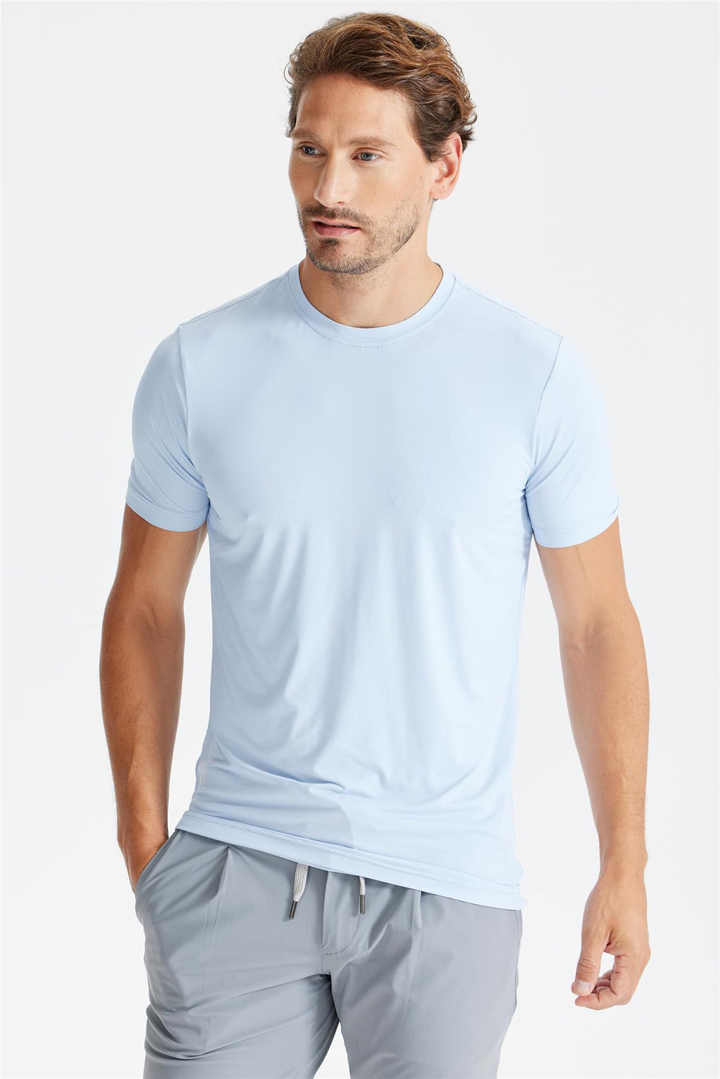 Mavi Sıfır Yaka Vintage Teknik Kumaş T-Shirt - 3