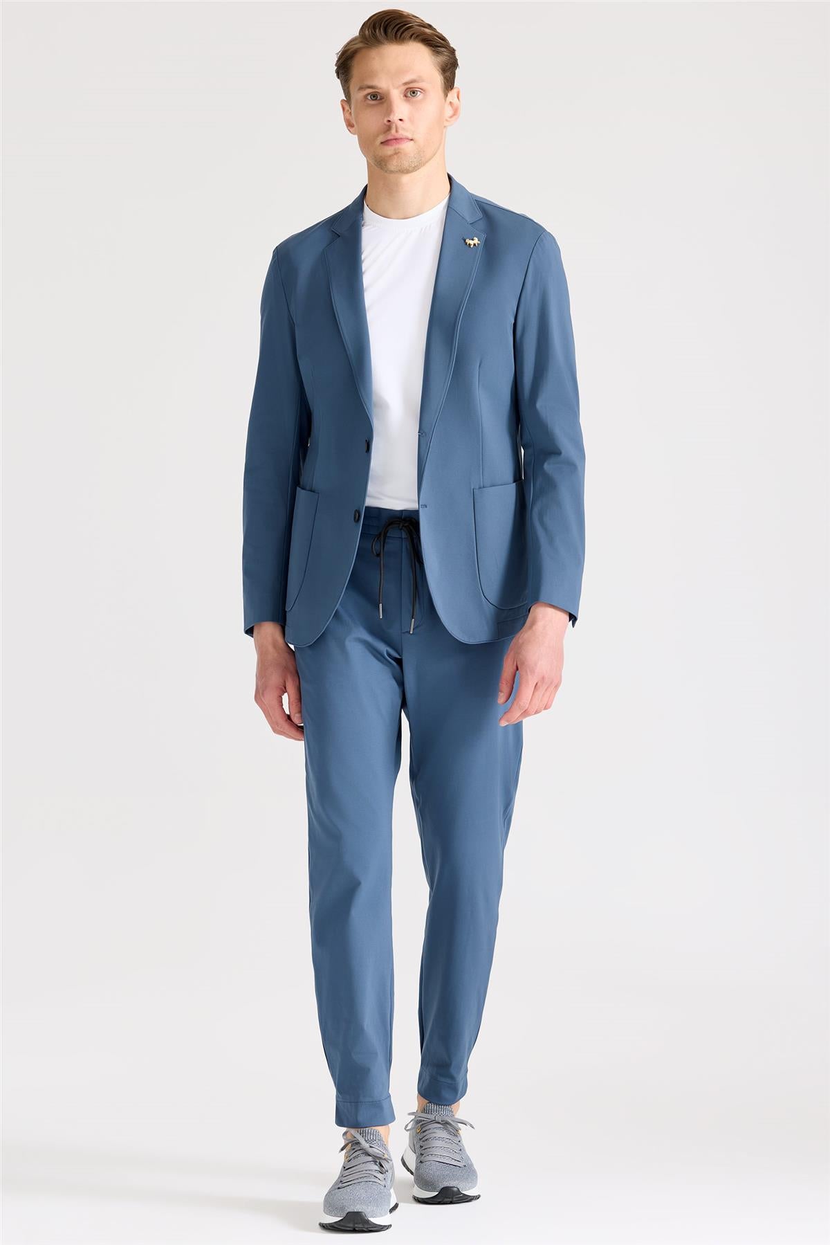 Mavi Teknik Kumaş Takım Ebise - Image 3