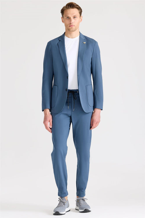 Mavi Teknik Kumaş Takım Ebise - Image 1