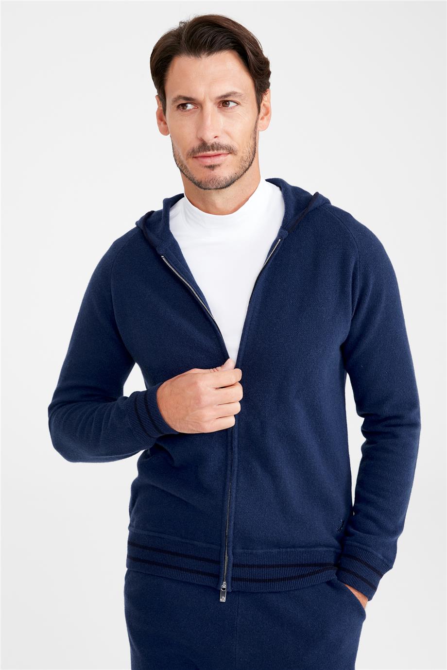 Mavi Yün Kaşmir Eşofman Takımı - Image 3