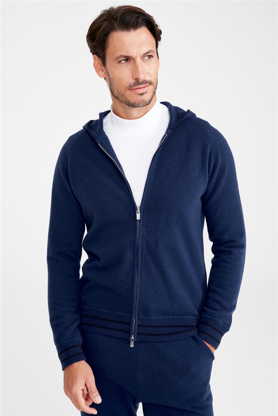 Mavi Yün Kaşmir Eşofman Takımı - Image 2