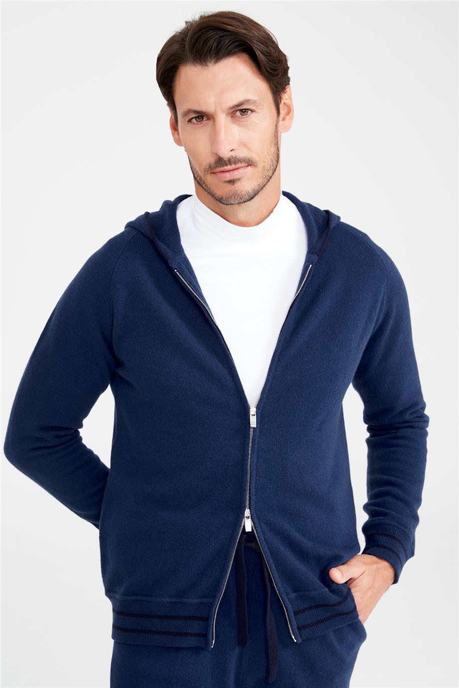 Mavi Yün Kaşmir Eşofman Takımı - Image 1