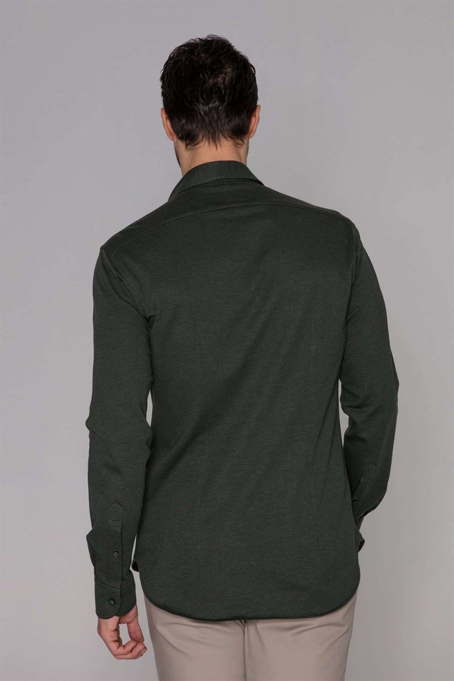 Orian Yeşil Kaşmir Pamuk Gömlek