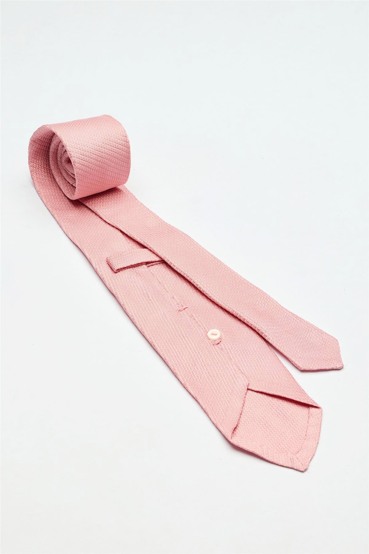 Pembe Garza İpek Kravat - 2