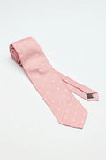 Pembe Puantiyeli Garza İpek Kravat - Image 1