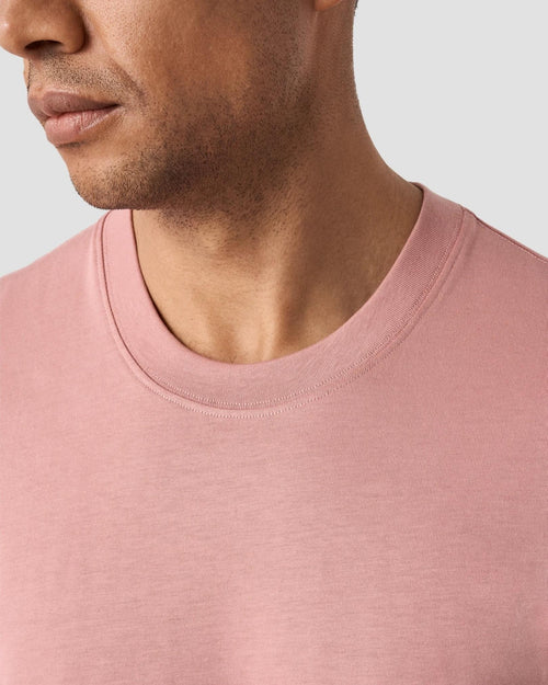 Pembe Supima Pamuk T-Shirt - Image 2