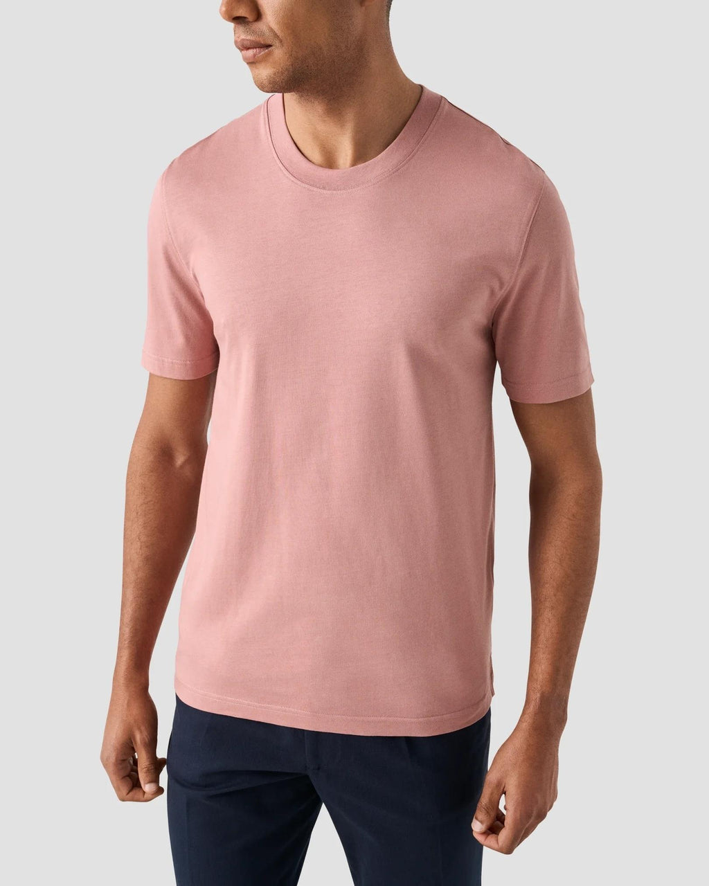 Pembe Supima Pamuk T-Shirt - Image 3