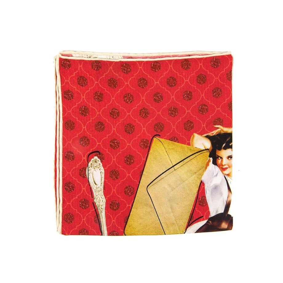 Retro Girl & Spoon İpek Mendil - Image 2
