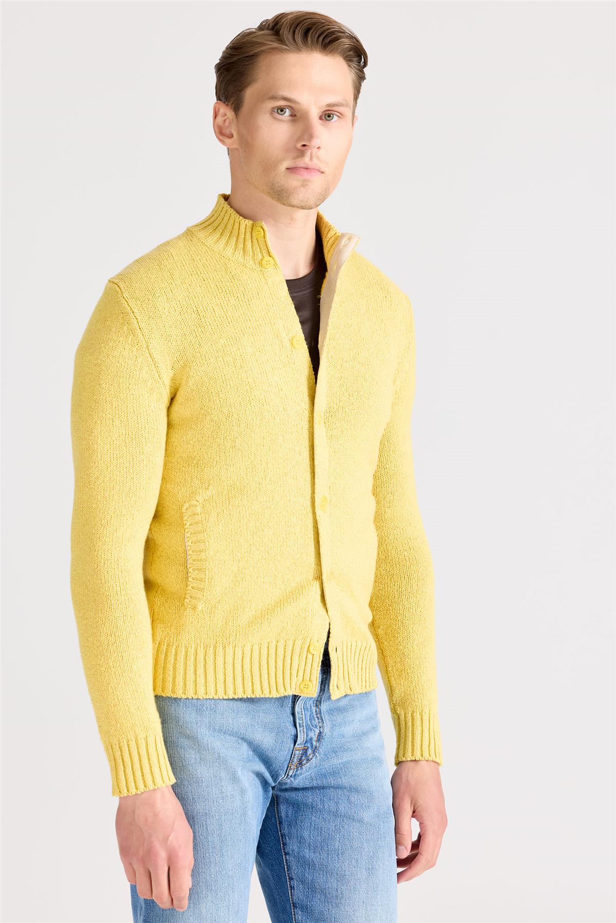 Sarı Pamuk Hırka - Image 4