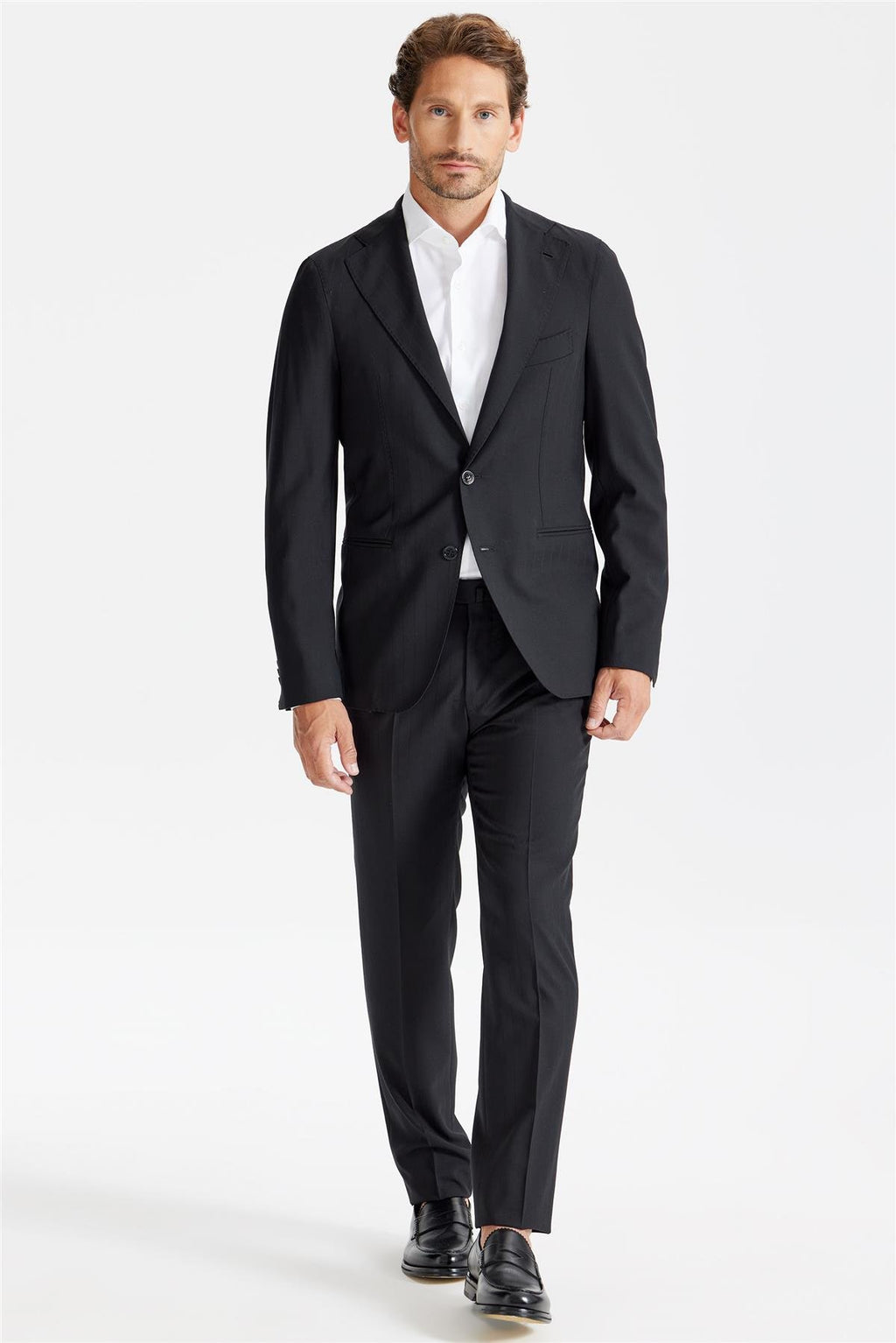 Siyah Çizgili Yüntakım Elbise - Image 2