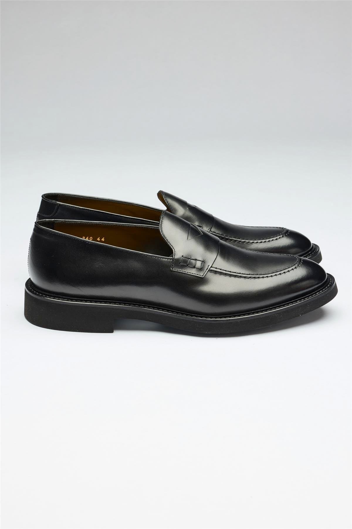 Siyah Deri Loafer