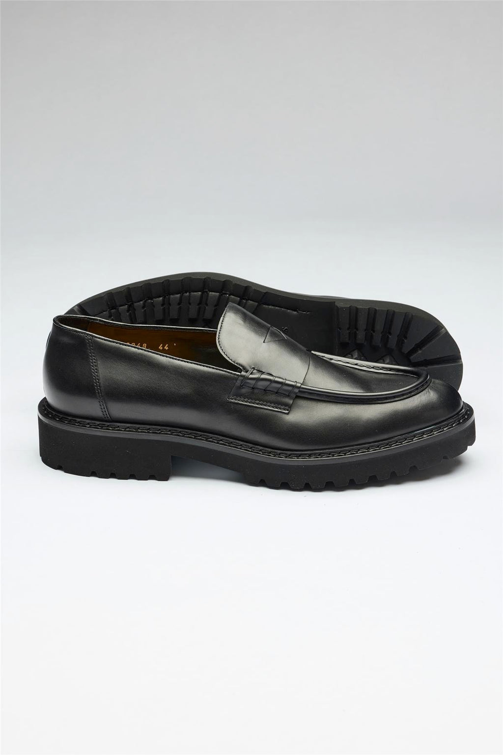 Siyah Deri Penny Loafer - Image 4