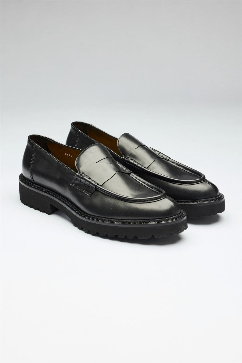 Siyah Deri Penny Loafer - Image 5