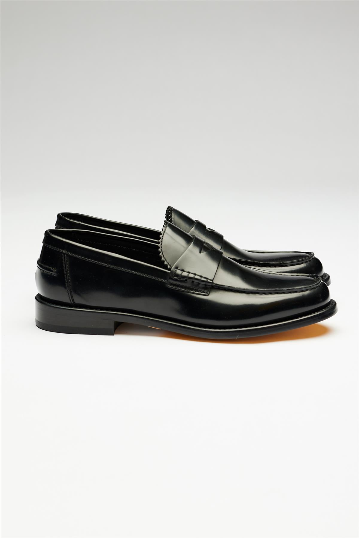 Siyah Deri Penny Loafer