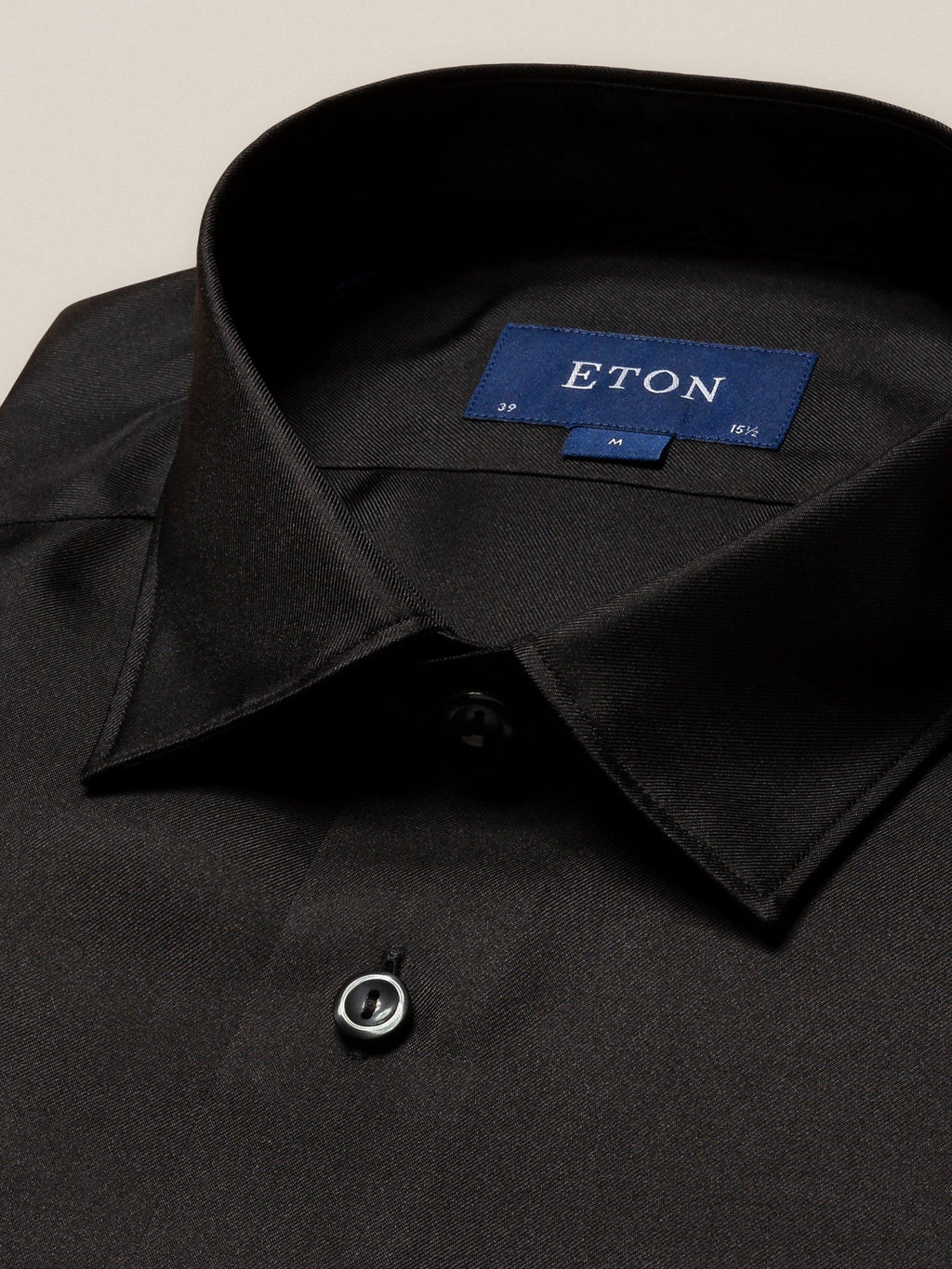 Siyah İpek Twill Gömlek - Image 3