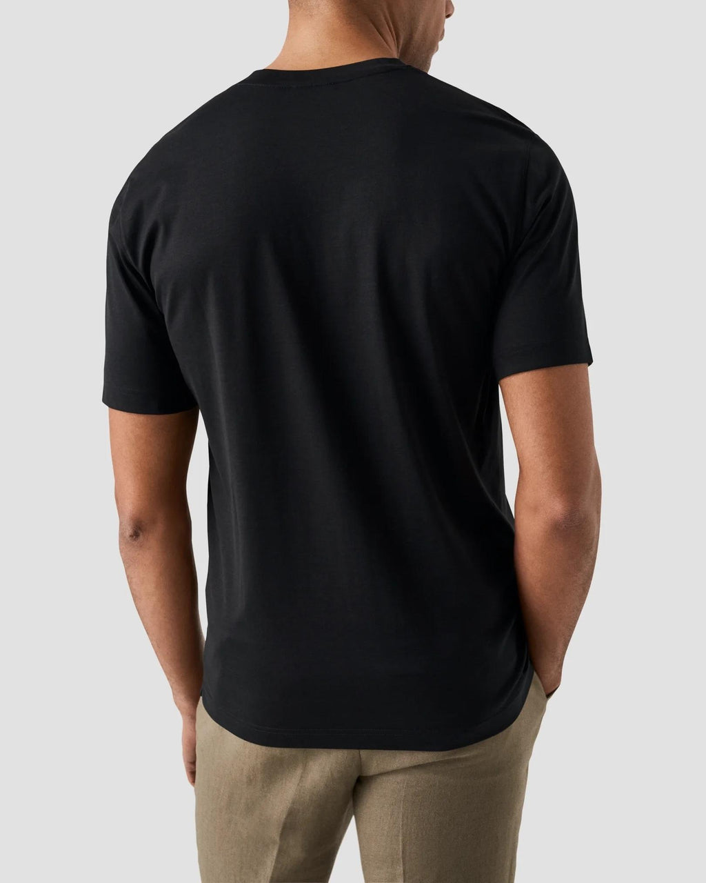 Siyah Pamuk İpek T-Shirt - 3