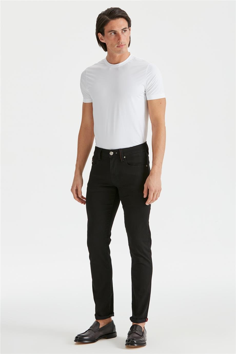 Siyah Streç Denim Pantolon - Image 1