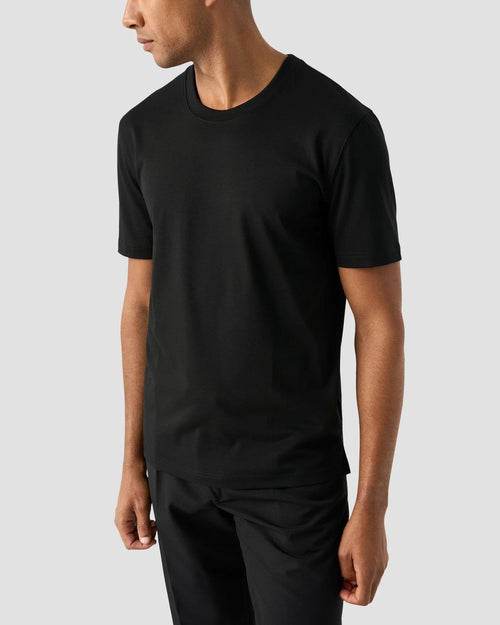 Siyah Supima Pamuk T-Shirt - Image 2