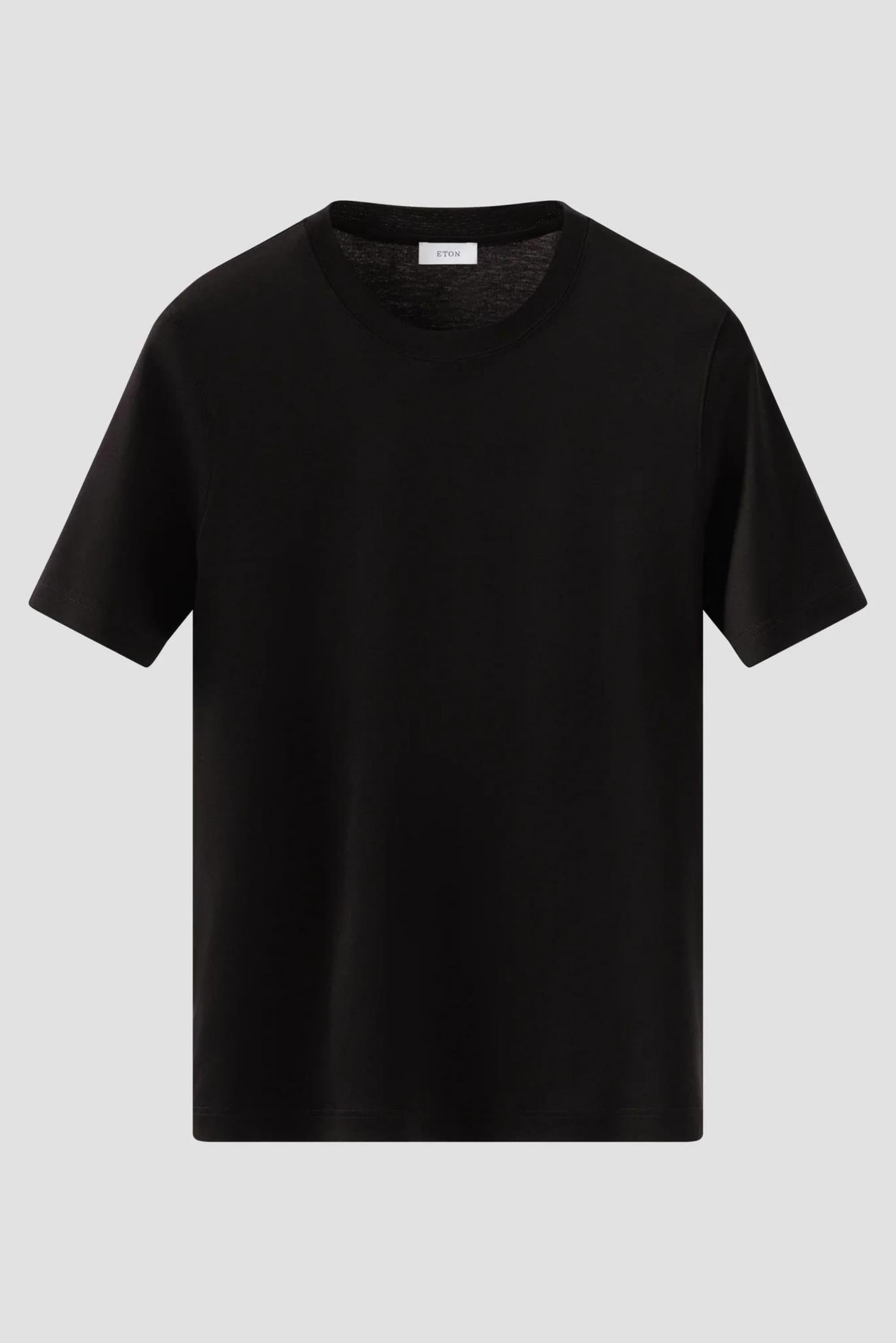 Siyah Supima Pamuk T-Shirt - Image 1