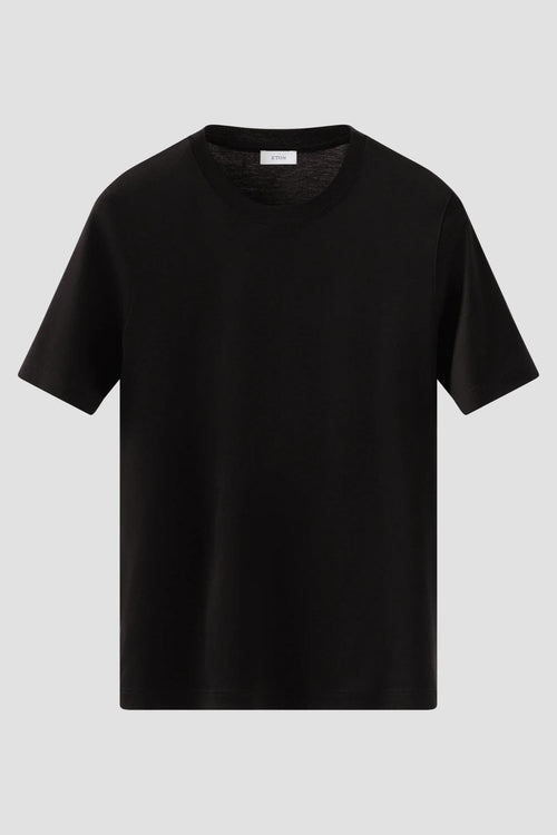 Siyah Supima Pamuk T-Shirt - Image 1